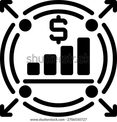 commission glyph icon illustration vector