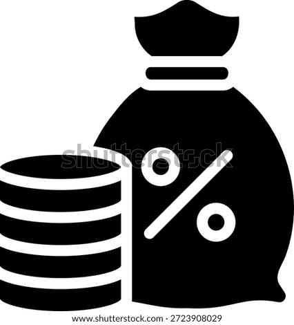 commission glyph icon illustration vector