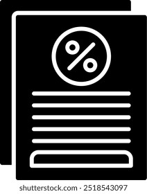Commission Glyph Vector Icon Design
