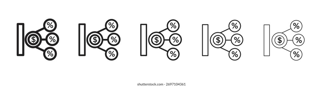 Diseño del icono de la comisión, logotipo, App, UI. Ilustración vectorial, EPS