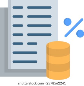 Commission Icon Flat Vector Illustration