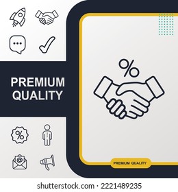 Commission icon graphic element. Modern design.