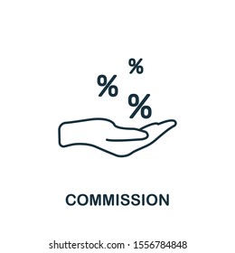 Commission icon outline style. Thin line creative Commission icon for logo, graphic design and more.