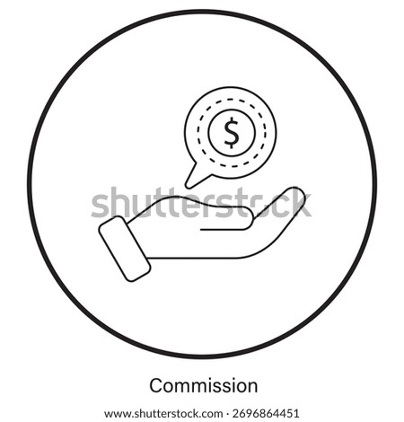 Commission Icon, Sales Commission, Performance, Agent Commission, Affiliate, Bonus, vector