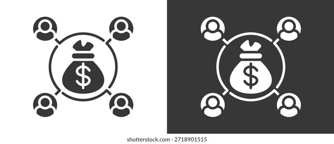 Commission Icon Set Vector Collection Isolated In Black And White