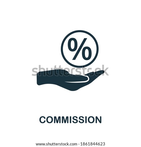 Commission icon. Simple element from affiliate marketing collection. Monochrome Commission icon for templates, infographics and more.
