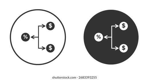 Icono de la comisión, símbolo, pictograma de Vector. Ilustración de elemento simple.