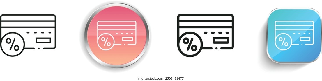 commission icon. Thin Linear, Regular and Button Style Design Isolated On White Background