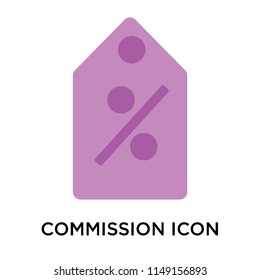 Commission icon vector isolated on white background for your web and mobile app design, Commission logo concept