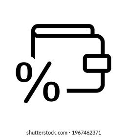 Commission icon vector. percent illustration sign. tax symbol or logo.