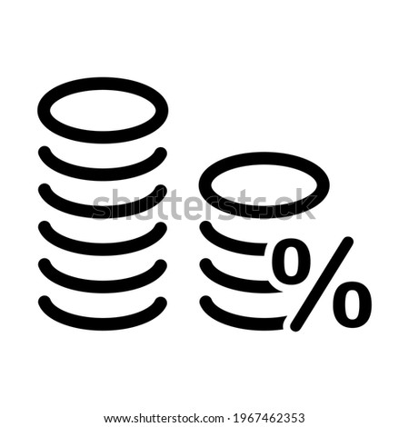 Commission icon vector set. percent illustration sign collection. tax symbol or logo.