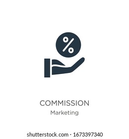 Commission icon vector. Trendy flat commission icon from marketing collection isolated on white background. Vector illustration can be used for web and mobile graphic design, logo, eps10