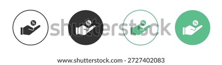 Commission icons concept set. Glyph Vector Illustrations