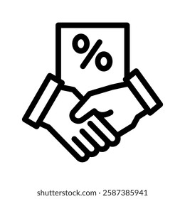 commission line icon illustration vector graphic. Simple element illustration vector graphic, suitable for app, websites, and presentations isolated on white background