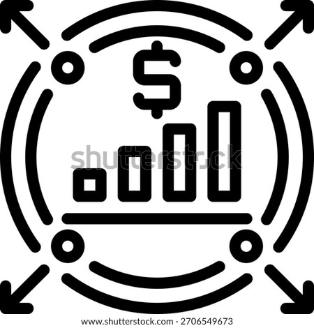 commission line icon illustration vector