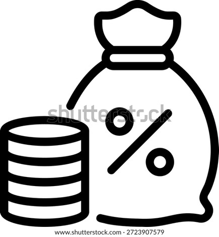commission line icon illustration vector