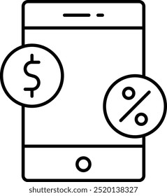 Design de Ícones de Linha de Vetor de Comissão