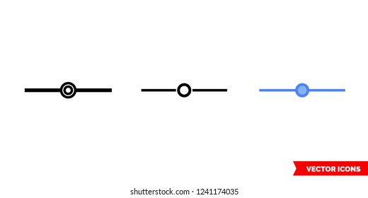 Commit git icon of 3 types: color, black and white, outline. Isolated vector sign symbol.