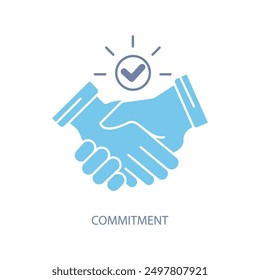 commitment concept line icon. Simple element illustration. commitment concept outline symbol design.