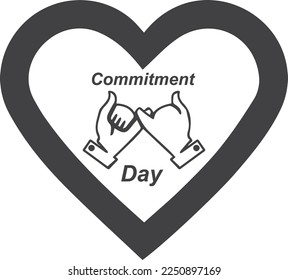 Commitment Day, celebrates Commitment Day symbol black vector