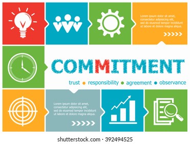 Commitment design illustration concepts for business, consulting, management, career. Commitment  concepts for web banner and printed materials.