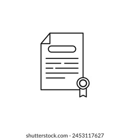 commitment document vector type icon