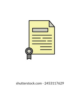 commitment document vector type icon