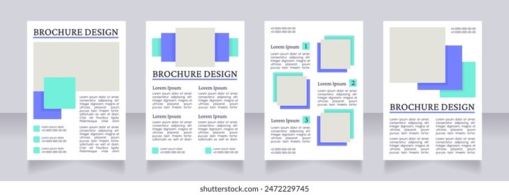 Compromiso con el diseño de diseño de folletos en blanco. Conjunto de Plantillas de póster de Vertical con espacio de copia vacío para texto. Colección de informes corporativos prefabricados. Páginas de papel de folleto editables