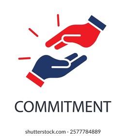 Commitment flat icons  symbol vector elements for infographic web