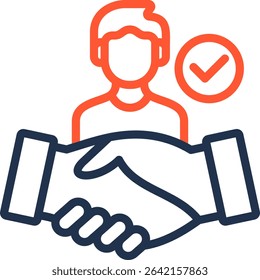 Commitment Icon Color Line Vector Illustration