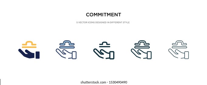 commitment icon in different style vector illustration. two colored and black commitment vector icons designed in filled, outline, line and stroke style can be used for web, mobile, ui