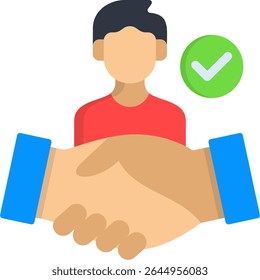 Commitment Icon Flat Vector Illustration