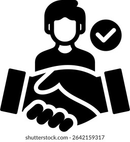 Commitment Icon Glyph Vector Illustration