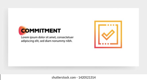 COMMITMENT ICON AND ILLUSTRATION CONCEPT