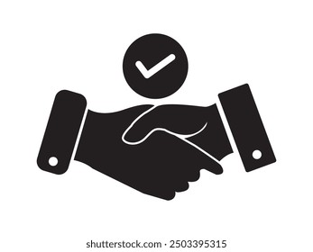 Commitment Icon, Partnership and handshake concept icon. as a concept of trust and support or the business partnership.