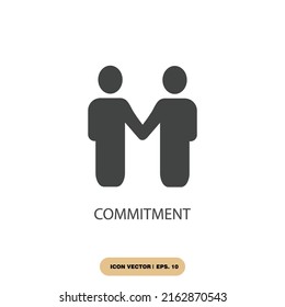 commitment icons  symbol vector elements for infographic web