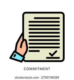 Ícone de Ilustração do Compromisso Mini. Use Para Conceitos Modernos, Impressão, Ui, Kit Ux, Desenvolvimento De Web E Aplicativos. Vetor Relacionado Ao Financiamento De Negócios, Gestão E Muito Mais