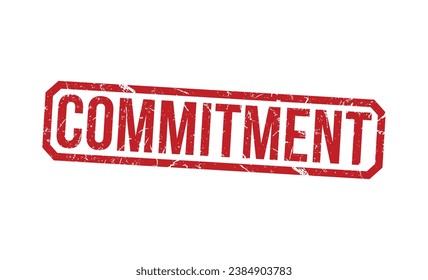 Commitment rubber stamp vector illustration on white background. Commitment rubber stamp.