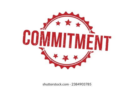 Commitment rubber stamp vector illustration on white background. Commitment rubber stamp.