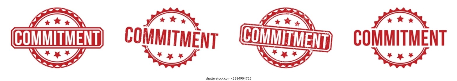 Commitment rubber stamp vector illustration on white background. Commitment rubber stamp.