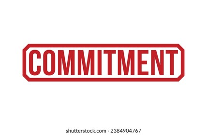 Commitment rubber stamp vector illustration on white background. Commitment rubber stamp.