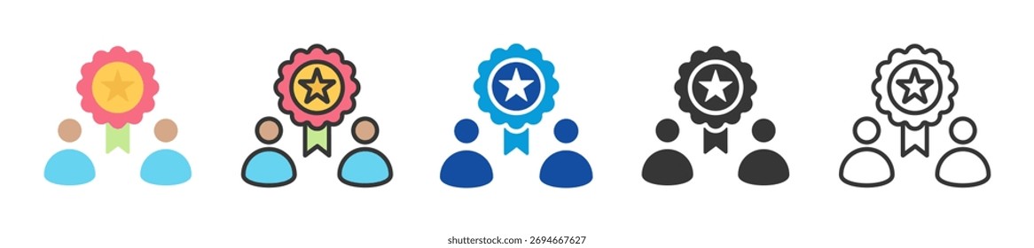 compromisso com o ícone de sucesso definir coleção multi estilo vários