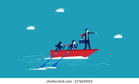 Commitment and teamwork. Leaders and business teams are moving the ship forward