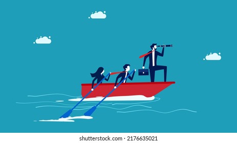 Commitment and teamwork. Leaders and business teams are moving the ship forward