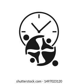 Commitment Teamwork Together Black Business Logo Illustration Vector
