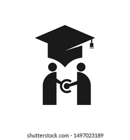 Commitment Teamwork Together Black Business Logo Illustration Vector
