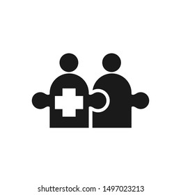 Commitment Teamwork Together Black Business Logo Illustration Vector