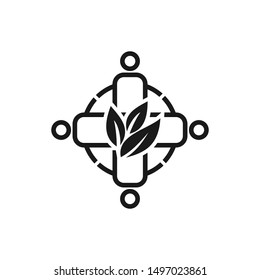 Commitment Teamwork Together Black Business Logo Illustration Vector