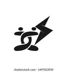 Commitment Teamwork Together Black Business Logo Illustration Vector