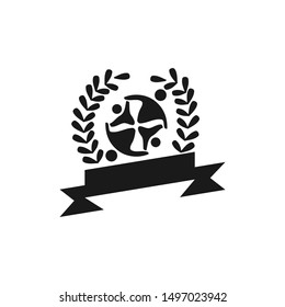 Commitment Teamwork Together Black Business Logo Illustration Vector